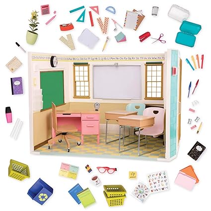 Amazon.com: Our Generation School Room Awesome Academy Set for 80 ...