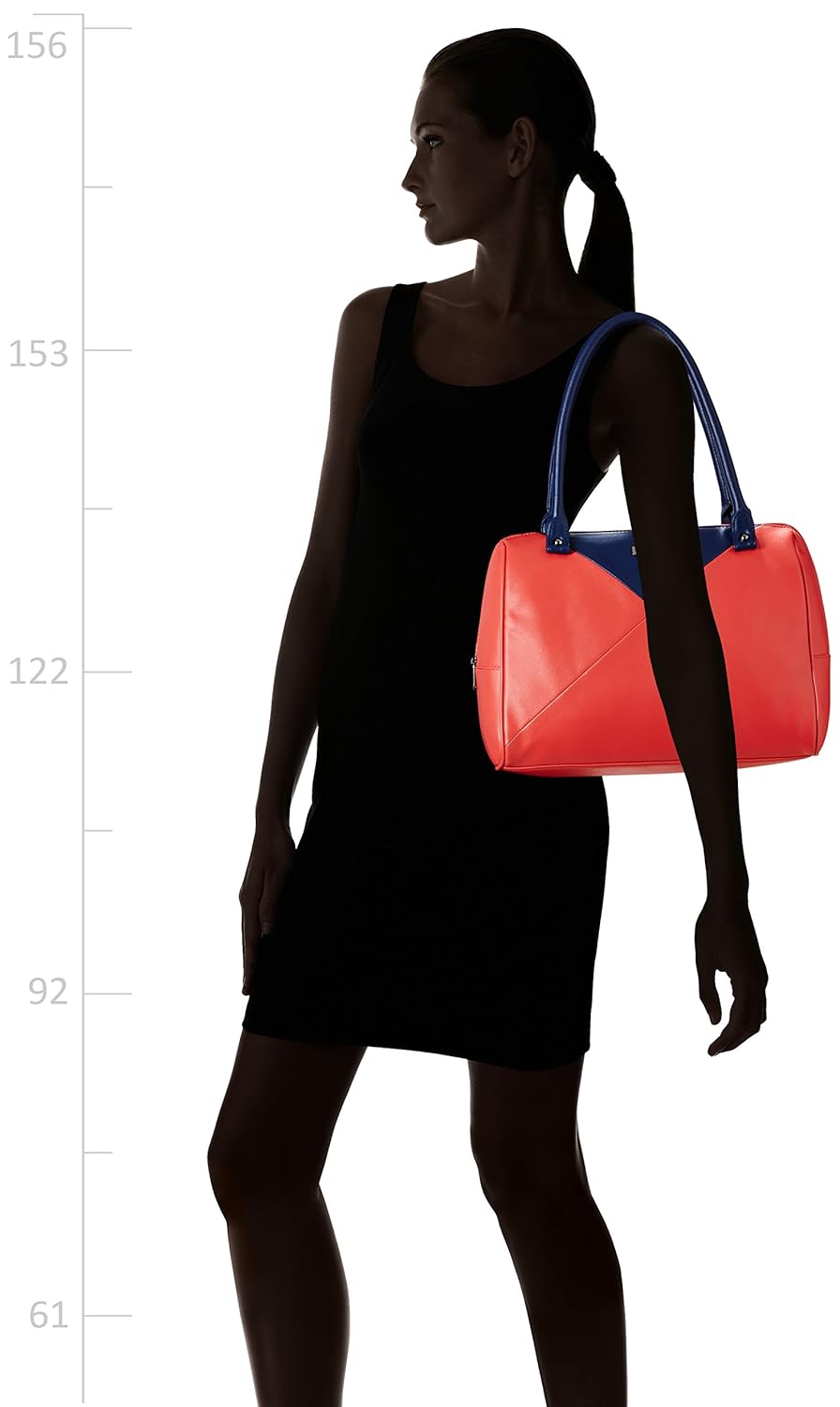 caprese women's satchel (coral)