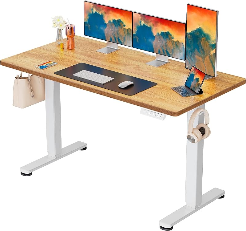 ErGear Electric Standing Desk 140 x 70 cm, 4 Memory, 80 kg Lift