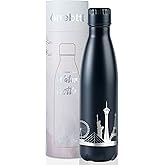 Las Vegas Skyline Gifts, Las Vegas Gifts for Las Vegas Lovers, Skyline Map 17oz/500ml Stainless Steel Insulated Water Bottle, Perfect for Birthday & Christmas