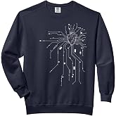 Anatomical Heart CPU Processor PCB Board Computer Programmer Comfort Colors Adult Sweatshirt
