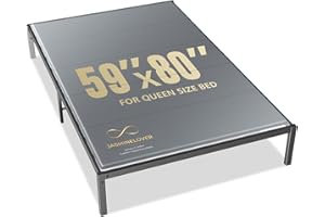 JASMINELOVER Bunkie Board Queen Size 59"x80" Bed Boards for Under Mattress - Heavy Duty Reinforced Wood Support Board with Anti-Sag Design, Fits Metal Frames/Platform Beds/Sleeper Sofas