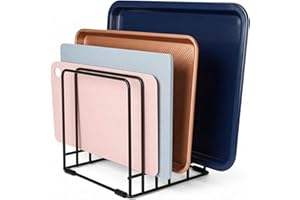 Ojanoot Cutting Board Organizer Cutting Board Storage Rack Metal Baking Tray Rack Chopping Board Holder Stand Space Saving Ba