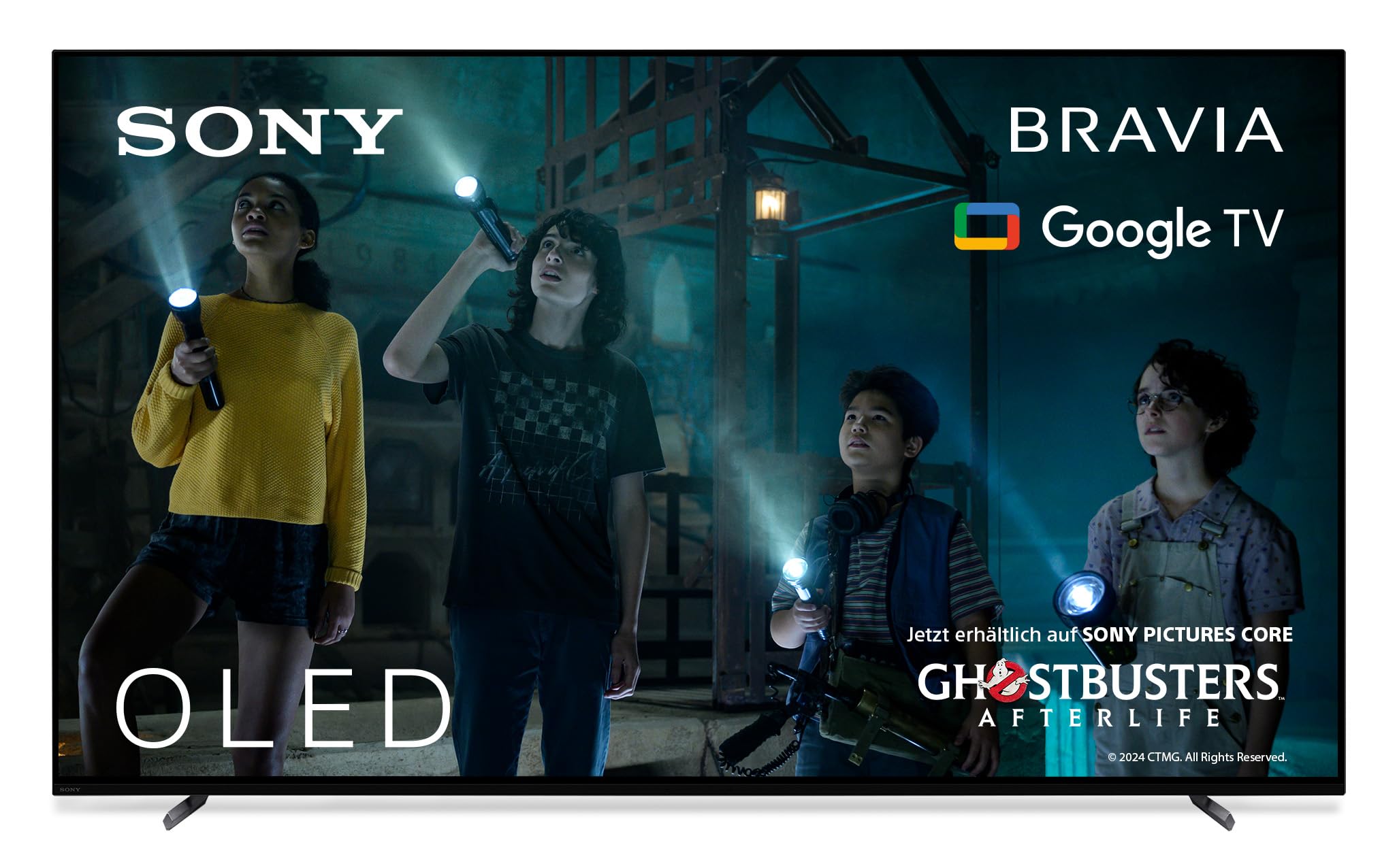 Sony BRAVIA XR, XR-55A80L, 55 Zoll Fernseher, OLED, 4K HDR 120Hz, Google TV, Smart TV, Works with Alexa, mit exklusiven PS5-Features, HDMI 2.1, Gaming-Menü mit ALLM + VRR, 24 + 12M Garantie