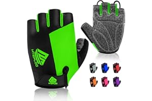 HTZPLOO Bike Gloves Cycling Gloves Biking Gloves Bicycle Gloves for Men Women with Anti-Slip Shock-Absorbing Pad,Light Weight Half Finger Gloves for Cycling Workout Training Outdoor