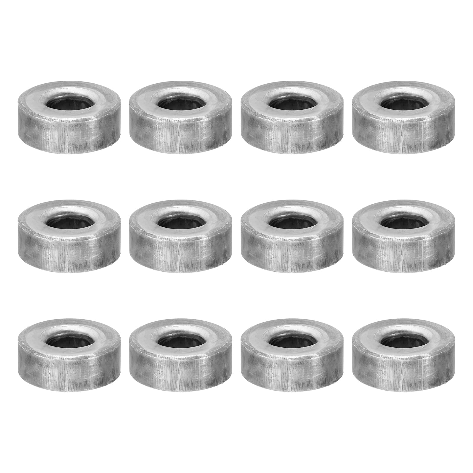 PATIKIL M10 Steel Spacers, 12 Pcs Metal Spacers Steel 10.3mm ID x 25mm OD x 10.5mm L Carbon Steel Spacer Screw Standoff Round for 2/5in or M10 Screw Bolts