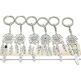 6 Styles Ancient Silver Dream Catcher Dream Catcher Keyring