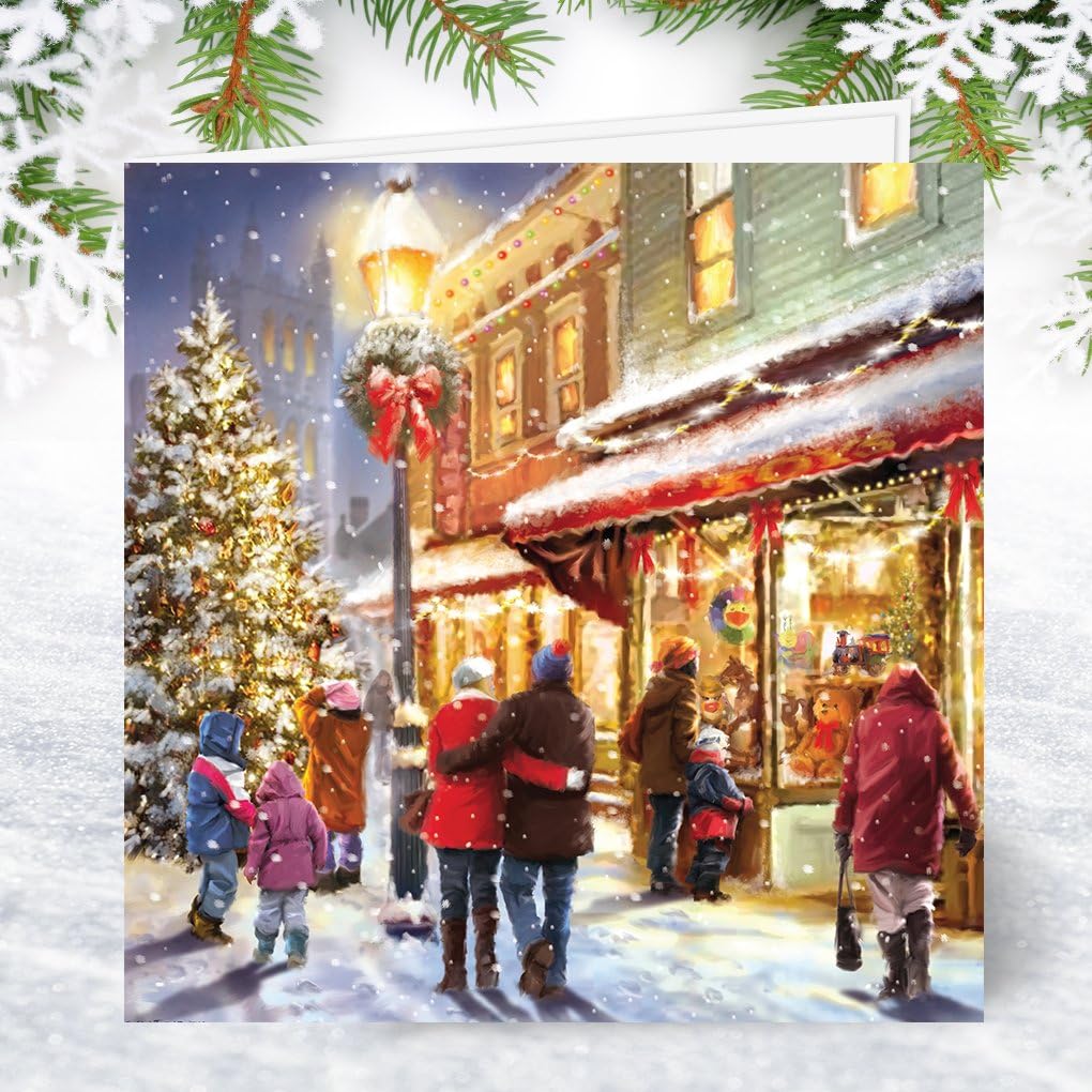 Art Beat Charity Christmas Cards - The Lookout (Highland Cow) - Pack Of 6, Supports Shelter