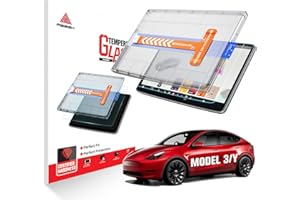 ASZSK For Tesla Model Y (2020-2025) & Model 3 (2017-2023) Matte Screen Protector - [No More Glare& Fingerprint] Model Y/3 Accessories - 9H+ Tempered Glass 15 Inch Dashboard - Mounting Frame