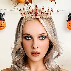 Gold Crown for Women Crystal Princess Tiaras