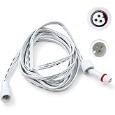 Evertine Extension Cable for Select Govee Permanent Outdoor Lights (10ft) | 3 Pin IP67 Waterproof 18 AWG Pure Copper Extension Cord, White