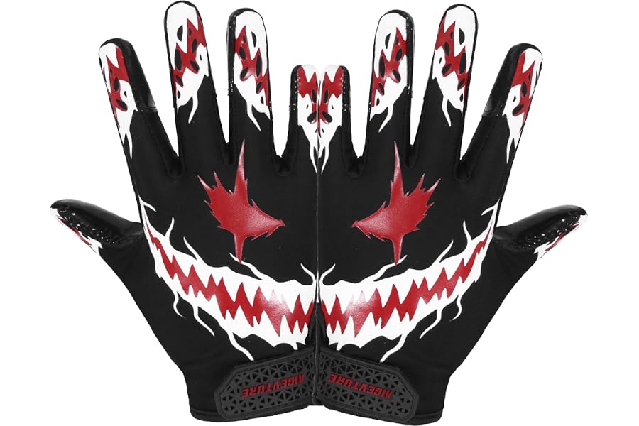 AIGEVTURE Youth Football Gloves Kids Receiver Gloves Sticky Football Gloves for Boys Girls
