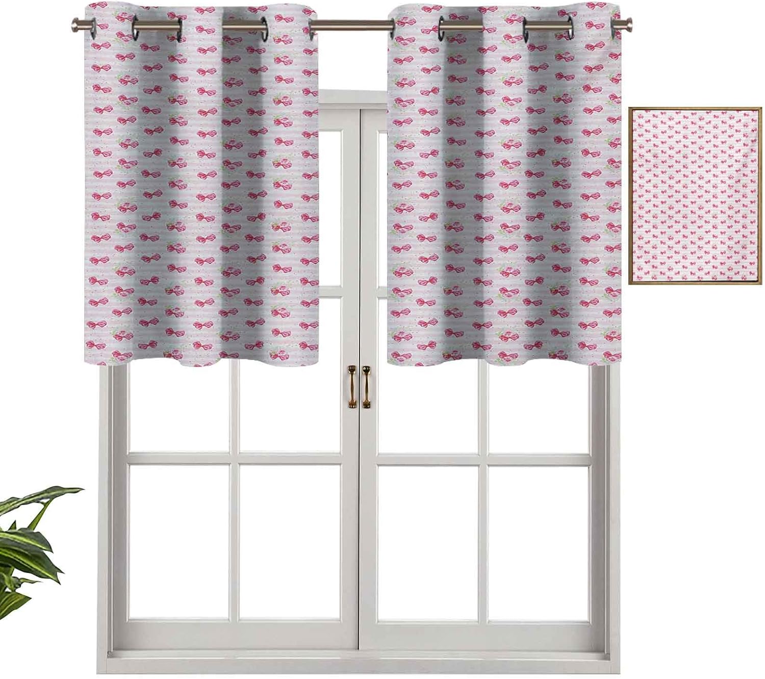 Hiiiman Cenefa de cortina para ventana de privacidad interior, color