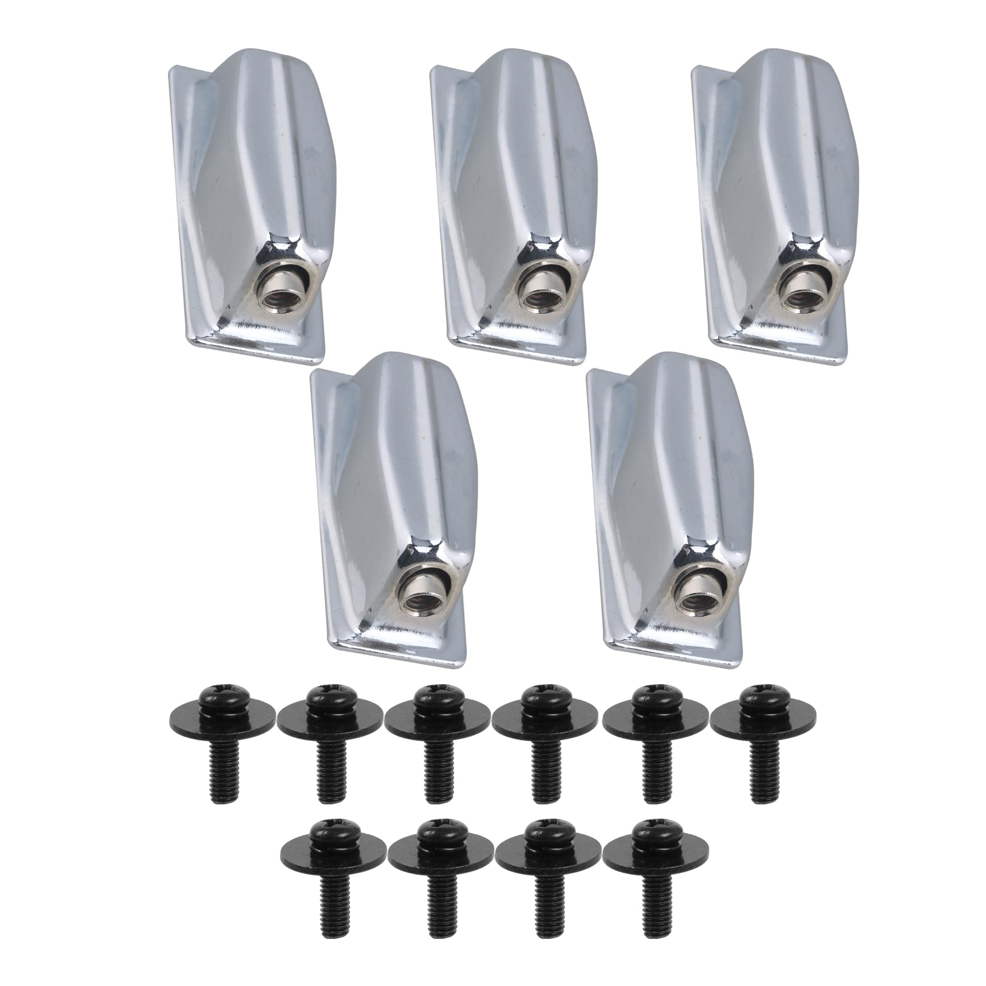 Yibuy 5 Pieces 1.5" Single End Snare Drum Lugs with M5 x 16mm Screws for Upgrade