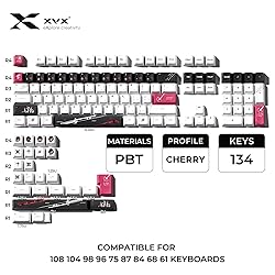Hkfos XVX Japanese Keycaps- Premiun PBT White