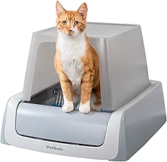 PetSafe Scoop Crystal Pro Front-Entry Automatic Litter Box Self Cleaning (27.6x19.1x16), Cat Litter Box Self Cleaning Automat