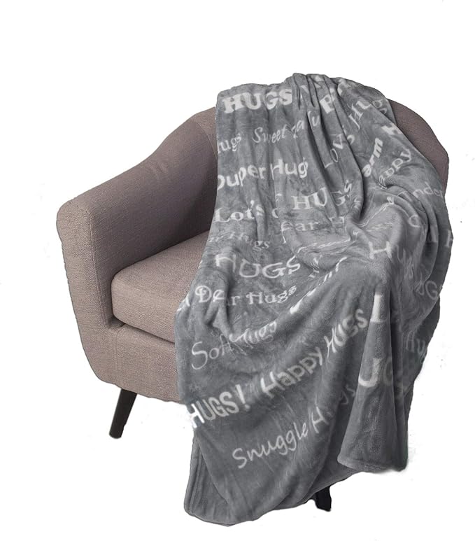Blankiegram Hugs Blanket The Perfect Caring Gift (Grey) Amazon.co.uk