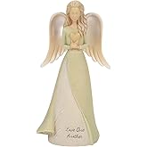Enesco Foundations Love One Another Heart Angel Figurine, 7.5 Inch, Multicolor