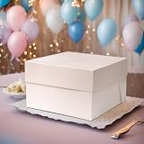 Culpitt 14in White Cake Box with Glued Lid - 10 Pack 35.5x15.2cm view 2