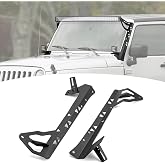 Wsays 52" Light Bar &amp; Cube Light Mount Brackets for Wrangler JK 2007-2017 | For 52" straight / Curved LED light bar and 2 cube pod lights