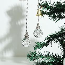 2pcs Clear Crystal Ceiling Fan Pull Chain Crystal