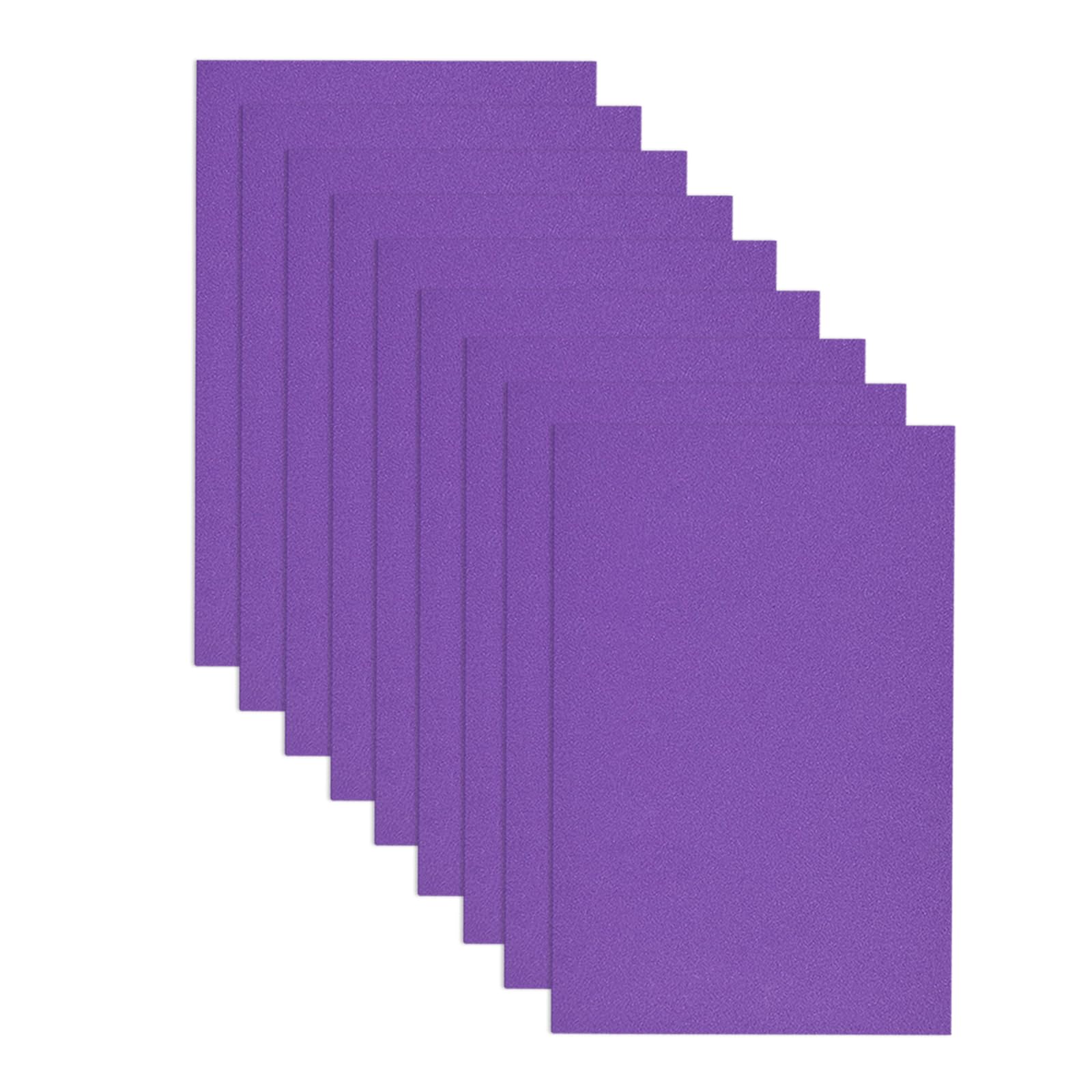 Jtnohx Eva Foam Sheets, 17.78×28.7cm Craft Foam Board, 9 Pcs Colour Eva for Crafts, Thin DIY Material for Art and Scrapbooking(Purple)