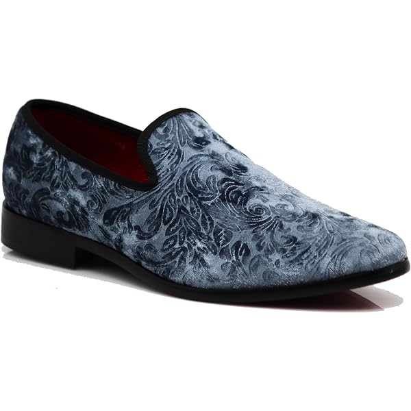 ENZO‎ Romeo Mens Vintage Bow Tie Velvet Dress Loafers, Powder Blue, sz 8.5 Amazon.com | SPK04 Men main image 3