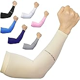Arm Sleeves for Men Women Work 1 Pair UV Sun Protection UPF Long Sleeves Tattoo Cover Up Sleeves to Cover Arm Sleeves Cooling