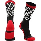 MadSportsStuff Elite Basketball Socks with Net Crew length - made in the USA
