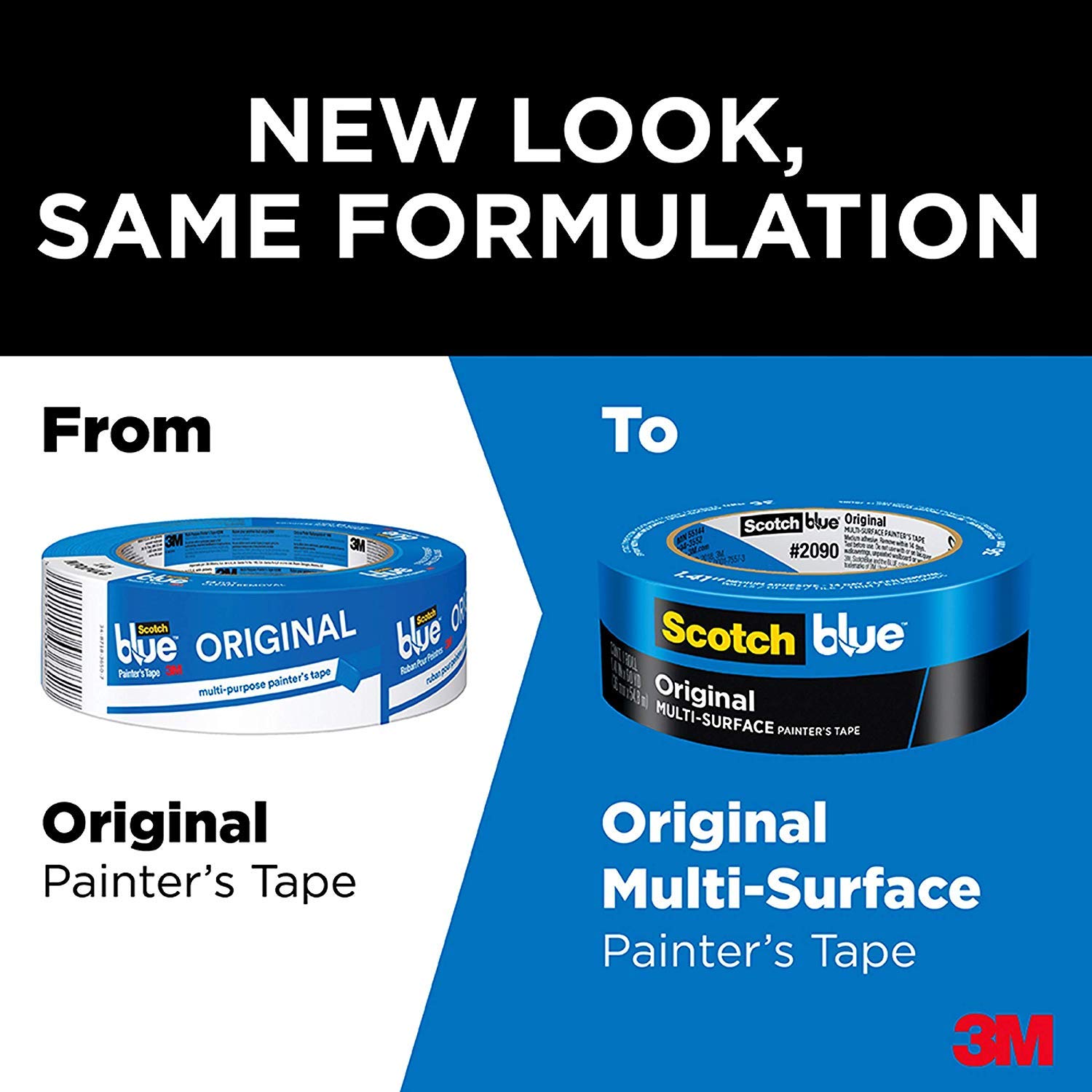 ScotchBlue Original Multi-Surface Painter’s Tape, 2090, 1.88 inch x 60 yard, 6 Rolls: Home Improvement