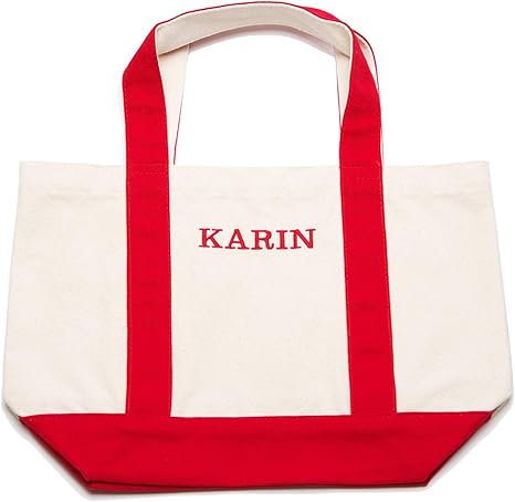 Amazon 名入れ 名前入れ 刺繍 トートバック 刺繍で名入れ ミニヘビートートバック 誕生日プレゼント バッグ レッド ランチバッグ ランチ巾着 ランチベルト オンライン通販