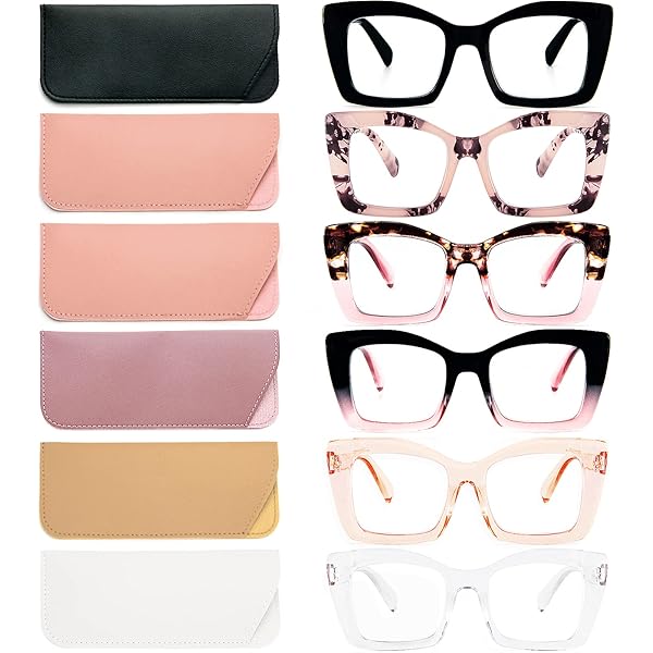 Amazon.com: ZXYOO 4 Pack Oprah Style Reading Glasses for
