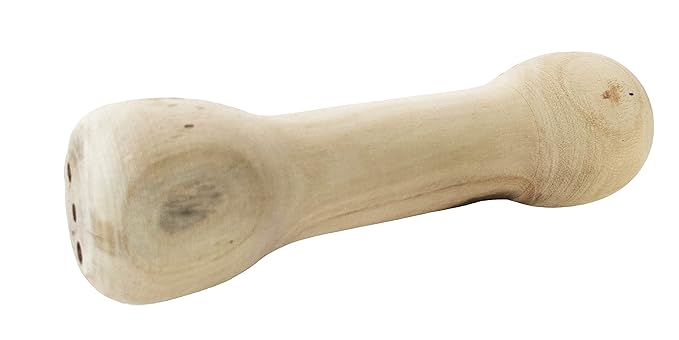 KSK Wooden Bone Chew Toy for Dogs by 100% Natural Solid Wood - Dog Training Tool - Keeps Teeth and Gums Healthy - for Pit Bulls, Golden Retrievers, Labradors Oral Care