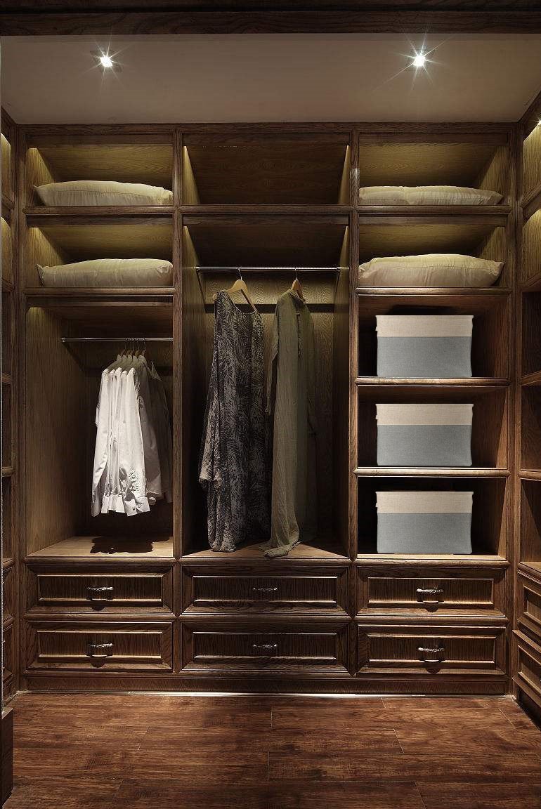 Foldable Convenient Storage Box Organizing Basket Closet Organizer with Handles, Cotton & Jute