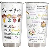 34HD Golden Girls Squad Tumbler 20oz with Lid, Funny Retro TV Show Insulated Travel Coffee Mug for Fans - Birthday Gift for Friends, Friendship and Besties