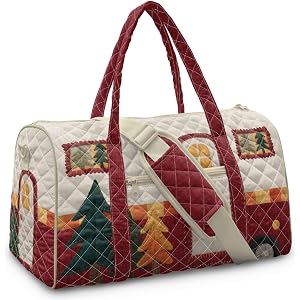 YDTOADDIT Quilted Duffel Bag Camper, Weekend Duffle Bags for Women Travel | Journey Travel Duffle with Adjustable Shoulder St