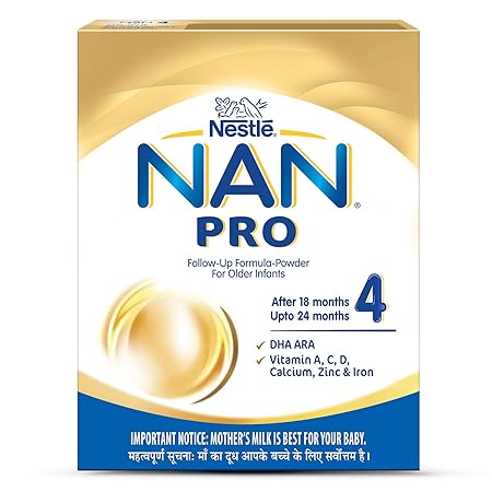 Nestle NAN PRO 4 Follow-up Formula Powder - After 18 months, Stage 4, 400g Bag-In-Box Pack