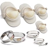 MUMSUNG Empanada Maker Press, 6"/4"/3"/2.6" Extra Large Dumpling Maker Set | 6Inch Dumpling Mold Set with Dough Cutter for Pierogi, Pastelitos, Calzone, Turnovers, Chinese Dumpling, 4Sizes