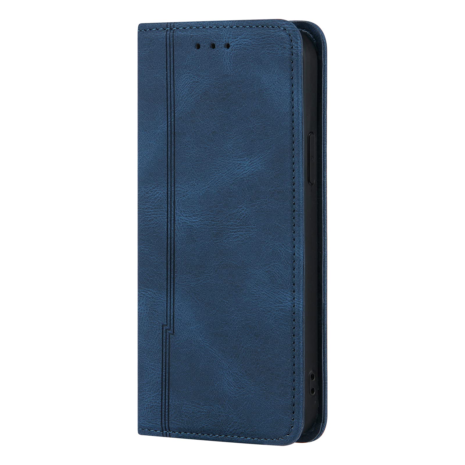 Case for iPhone 13 Pro Max, PU Leather Flip Holster with Card Holder, Wallet Holster with Wallet, PU Leather Flip Holster with Holder (Blue Pressure Line)
