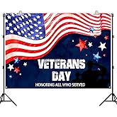 Veterans Day Background Banner Honoring All Who Served American Patriotic Holiday Party Photography Wall Hanging Party Decoration