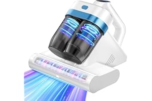 SWEEPCENT Mattress Cleaner Vacuum with Strong Suction, Ultrasonic Heating Tech & 140°F Heat & Widened Port Vacuum, 500W 20Kpa Power Double-Cup Handheld Bed Vacuums for Cribs Pillows Fabric Surface