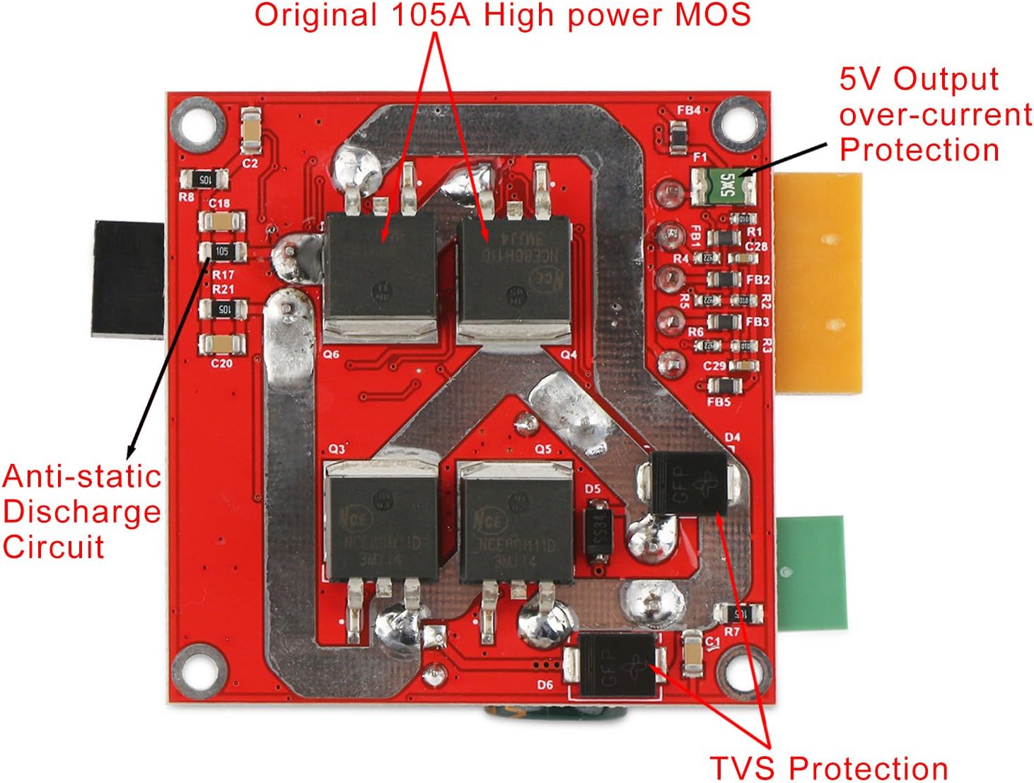 DC Motor Controller, DROK Linear Actuator Control Board, 12V 24V 36V Motor Speed Control, 12A High Power Industrial PWM Electric Motor Drive Regulator Module - - 