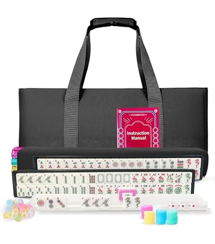 syokougyoページ‼️ホワイト＆ブラックモール Amazon.com: HNDTEK American Mahjong Set - Black Soft Bag - 166
