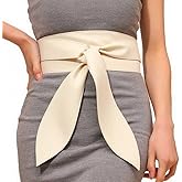 Beautriy Black Obi Belt Wide Leather Wrap Belts Fashion Corset Belt Accessories for Women