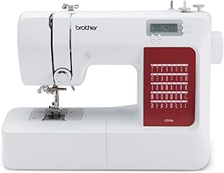 Brother CS10sVM1 CS10s Nähmaschine, Metall, Weiß, Rot, Full-size sewing machine