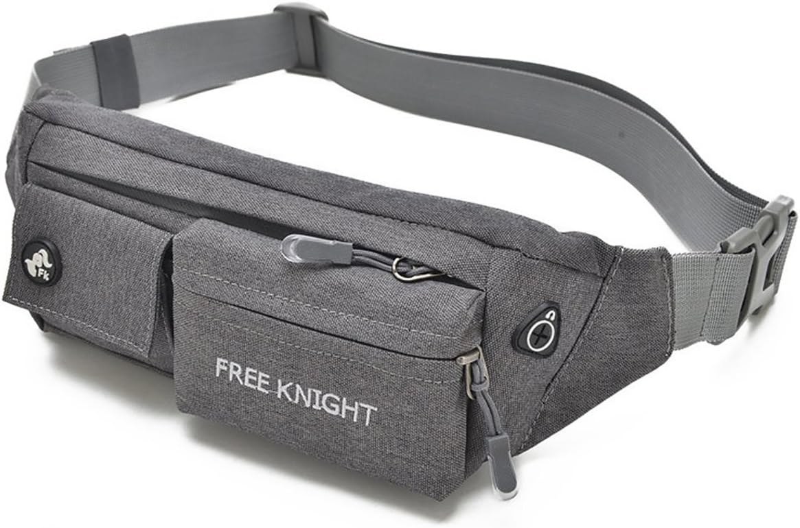 MPTECK @ Grey Sports Waist Bag Pack Slim Waterproof Water Resistant sport belt Pack Bum Bag Travel for Traveling Cycling Hiking Camping for IPhone 7 Plus 7 6 plus 6 5 4 Samsung Galaxy HTC LC Huawei
