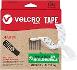 VELCRO Brand Stick On Tape 22mm x 3m White Cut-To-Length