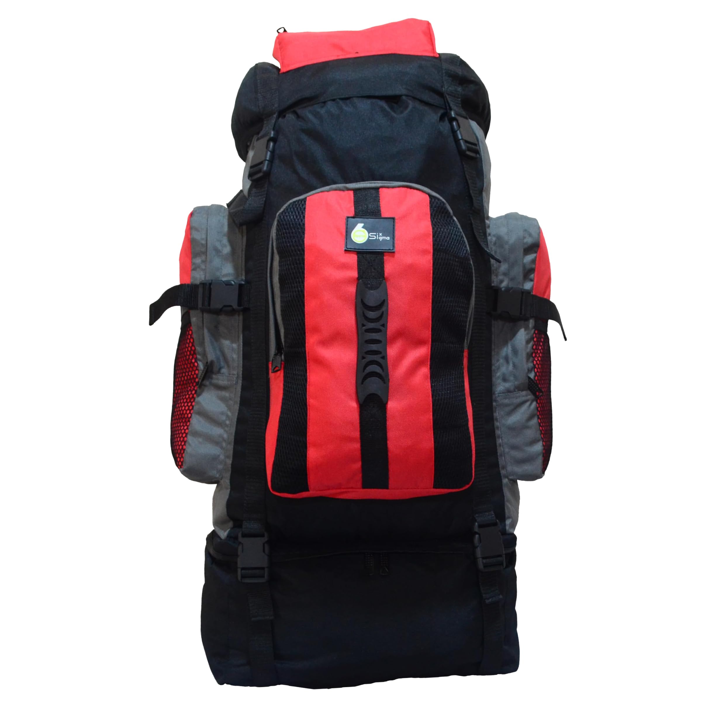 SiXsigma Sports 120L Extra Large Travel Camping Accessories Backpack - Quick Dry Large Rucksack For Camping, Fishing Backpack & Hiking Bag - Ideal Hiking Rucksack For Men & Women (120L, Red)