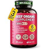 Next Form Beef Organ Supplement for Women 6 in 1 Complex Hormone Balance & Energy - 100% Grass Fed & Pasture Raised - Beef Liver, Kidney, Heart, Spleen, Pancreas and More - 180 Capsules
