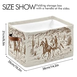 Cowboy Storage Basket Western Desert Cowboy Storage